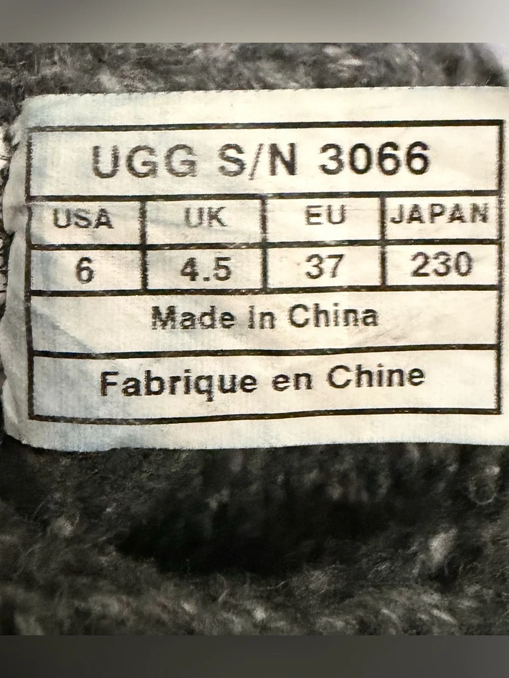 Ugg Boots 6 Lattice Cardy Cable Knit Gray